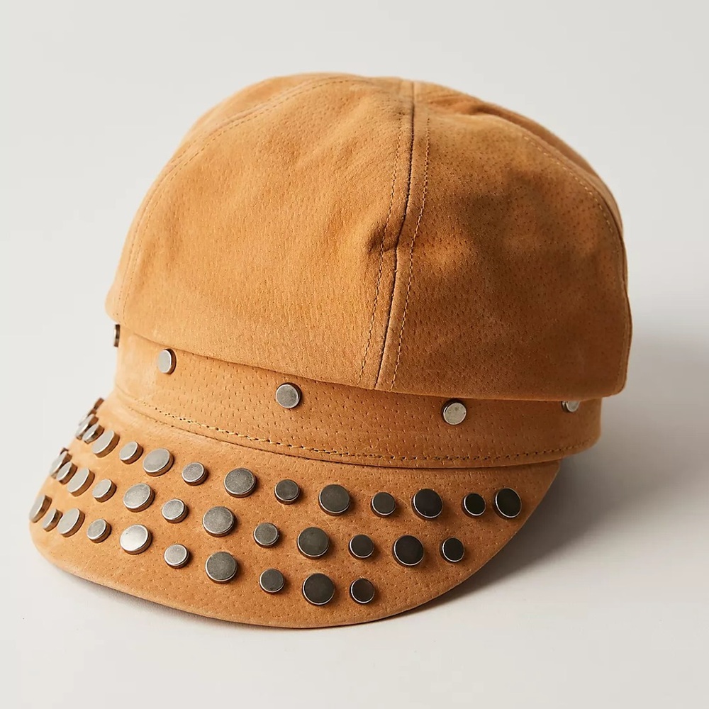 NWT Free People Studded Avery Leather Hat